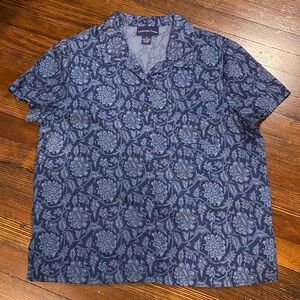 Charter Club Blue Floral Shirt